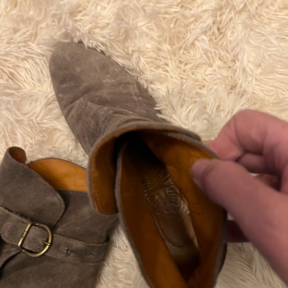 Florentini & Baker Distressed Suede Booties.